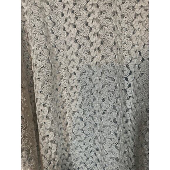 Style&Co White Angel Sleeve Netted Round Hem Knit Blouse Women Sz 1X - Picture 4 of 8